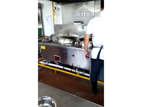 客户回馈现场测试炒炉...